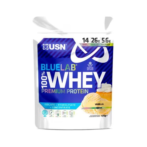 [6009544951490] USN Blue Lab Whey 100% Protein Blend-14Serv.-476G-Vanilla