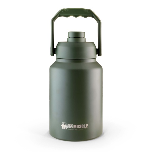 [6224009096732] Max Muscle Stainless Steel jug-2L-Dark Green