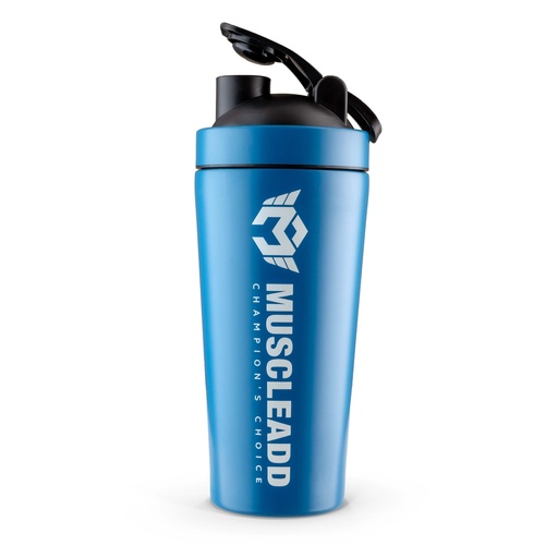 [161012] Muscle Add Stainless Steel Shaker-900ML-Blue Edition