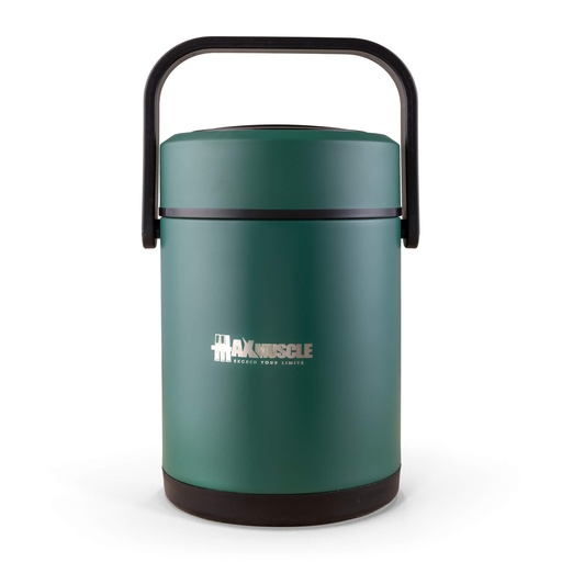 [6224009096688] Max Muscle Stainless Steel-Lunch Box Vacuum insulated-2L- Green