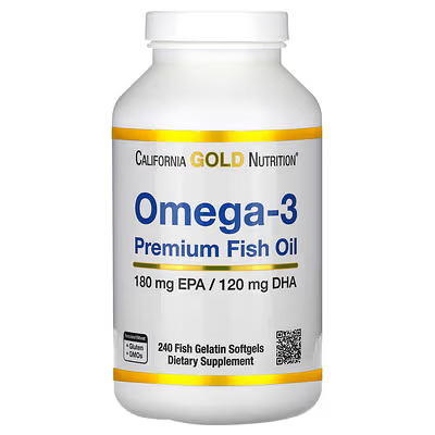 [898220013302] California Gold Nutrition Omega-3 Premium Fish Oil-120Serv.-240 Tablets