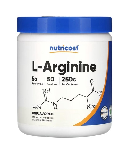 [702669930925] Nutricost L-Arginine.-50Serv.-250G-Unflavored