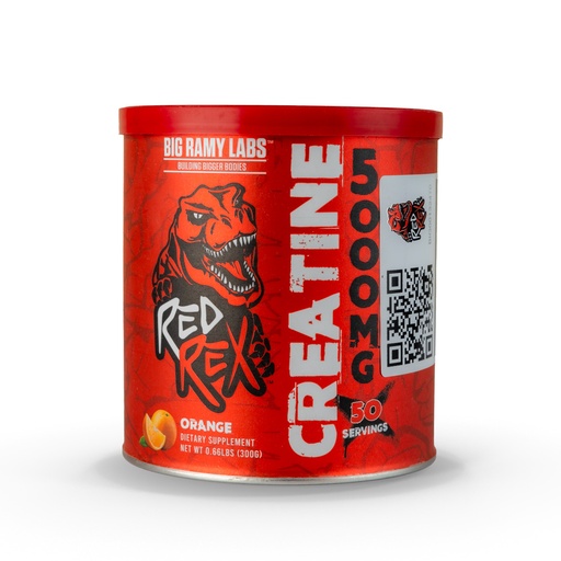 [6223007823265] Big Ramy Labs Red Rex Creatine 5000Mg-50Serv.-300G.-Orange