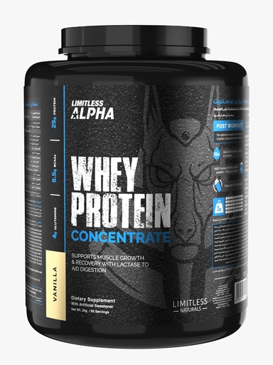 [6223012481122] Limitless Alpha Whey Protein Concentrate-60Serv.-2KG.-Vanilla