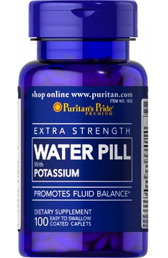 [074312118326] Puritan's Pride Water Pill Potassium-100Serv.-100Tabs.