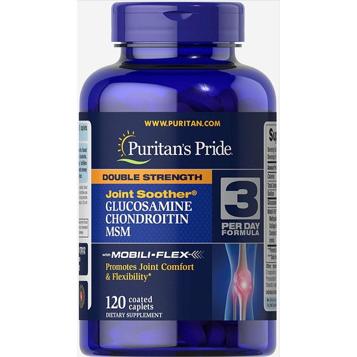 [025077278121] Puritan's Pride Glucosamine Chondroitin Msm-40Serv.-120Coated Caplets